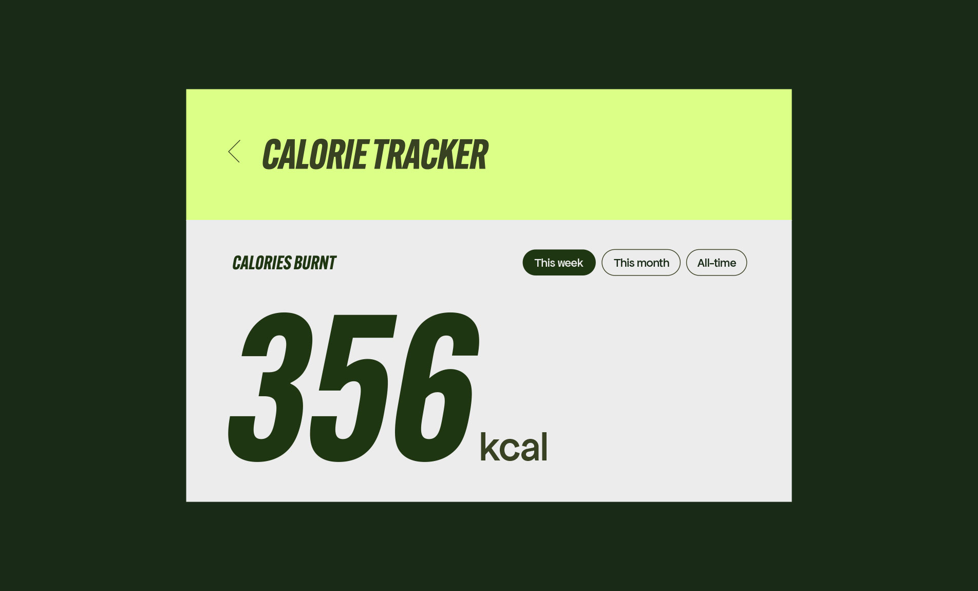 Data shown in app
